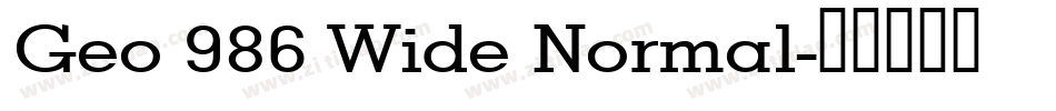 Geo 986 Wide Normal字体转换